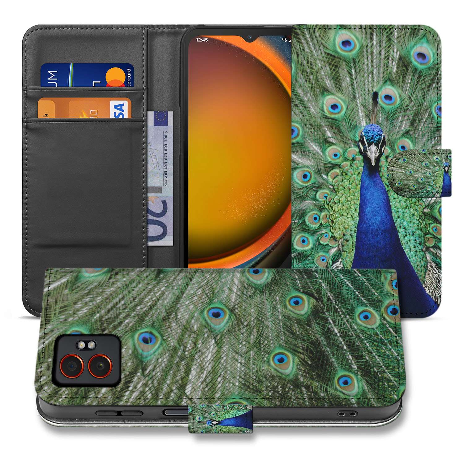 Samsung Galaxy Xcover 7 Pro Bookcase Hoesje Pauwprint Design voorkant