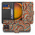 Retro Design Samsung Galaxy Xcover 7 Pro Book Case Portemonnee Hoesje met Pasjes kleurig patroon