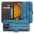 Samsung Galaxy Xcover 7 Pro Book Case & Portemonnee Hoesje Afgebladderd Blauw Hout voorkant binnenkant