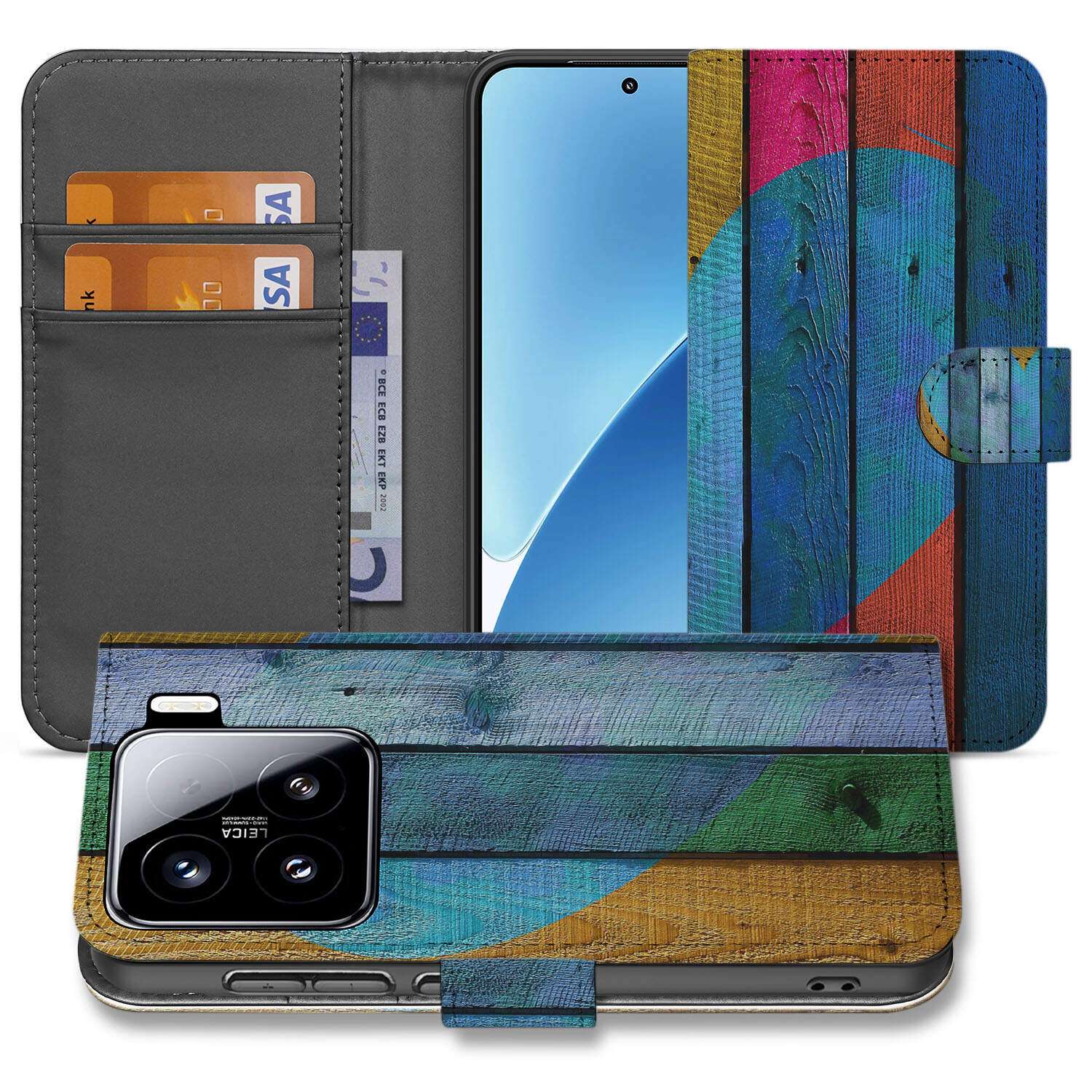 Xiaomi 15 Book Style Case Wood Heart - Cadeau voor je Vriend