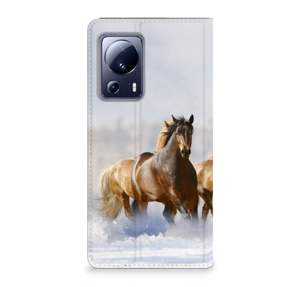 Xiaomi 13 Lite Hoesje maken Paarden met prachtige print van gallopperende paarden op een stijlvolle smartphonehoes.