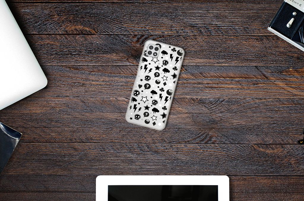 Silicone Back Case Samsung Galaxy A22 5G Silver Punk B2C Telecom