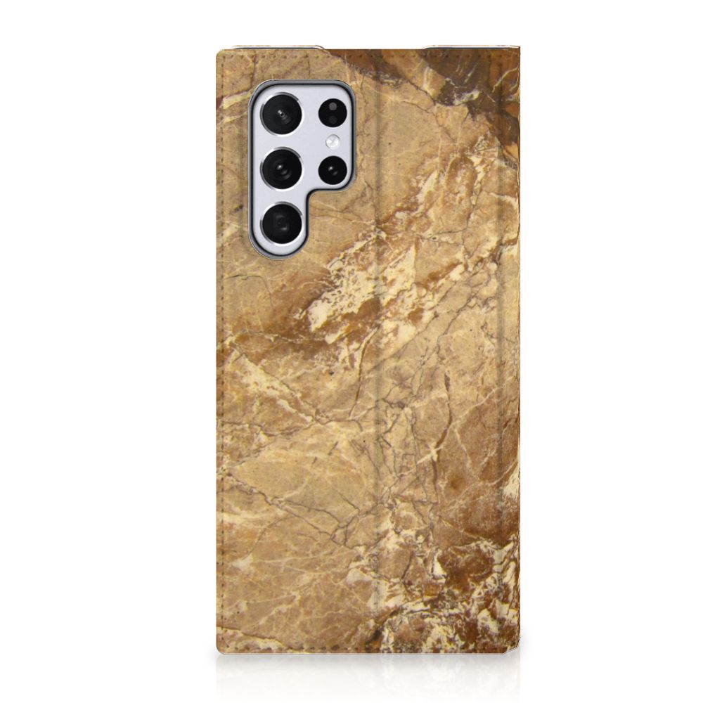 Samsung Galaxy S22 Ultra Standcase Marmer Creme - B2C Telecom