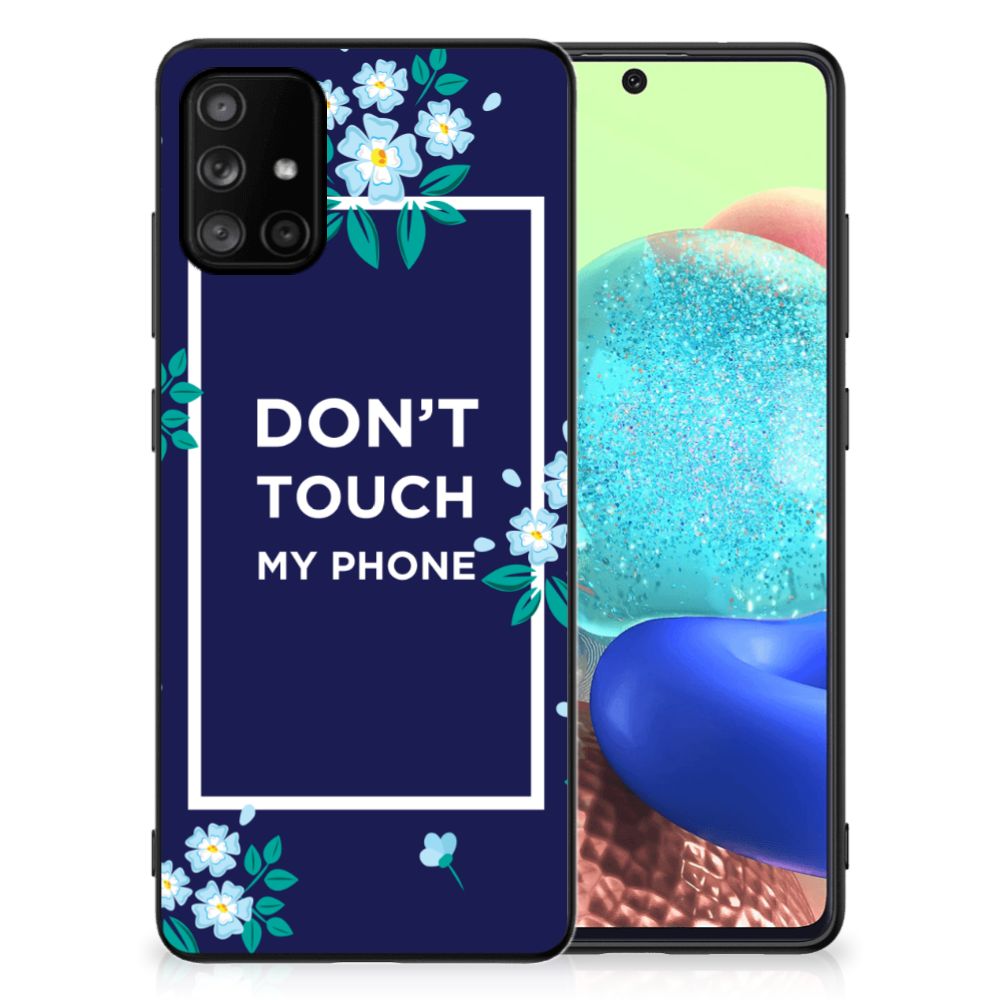 Samsung Galaxy A71 Telefoon Hoesje Flowers Blue DTMP