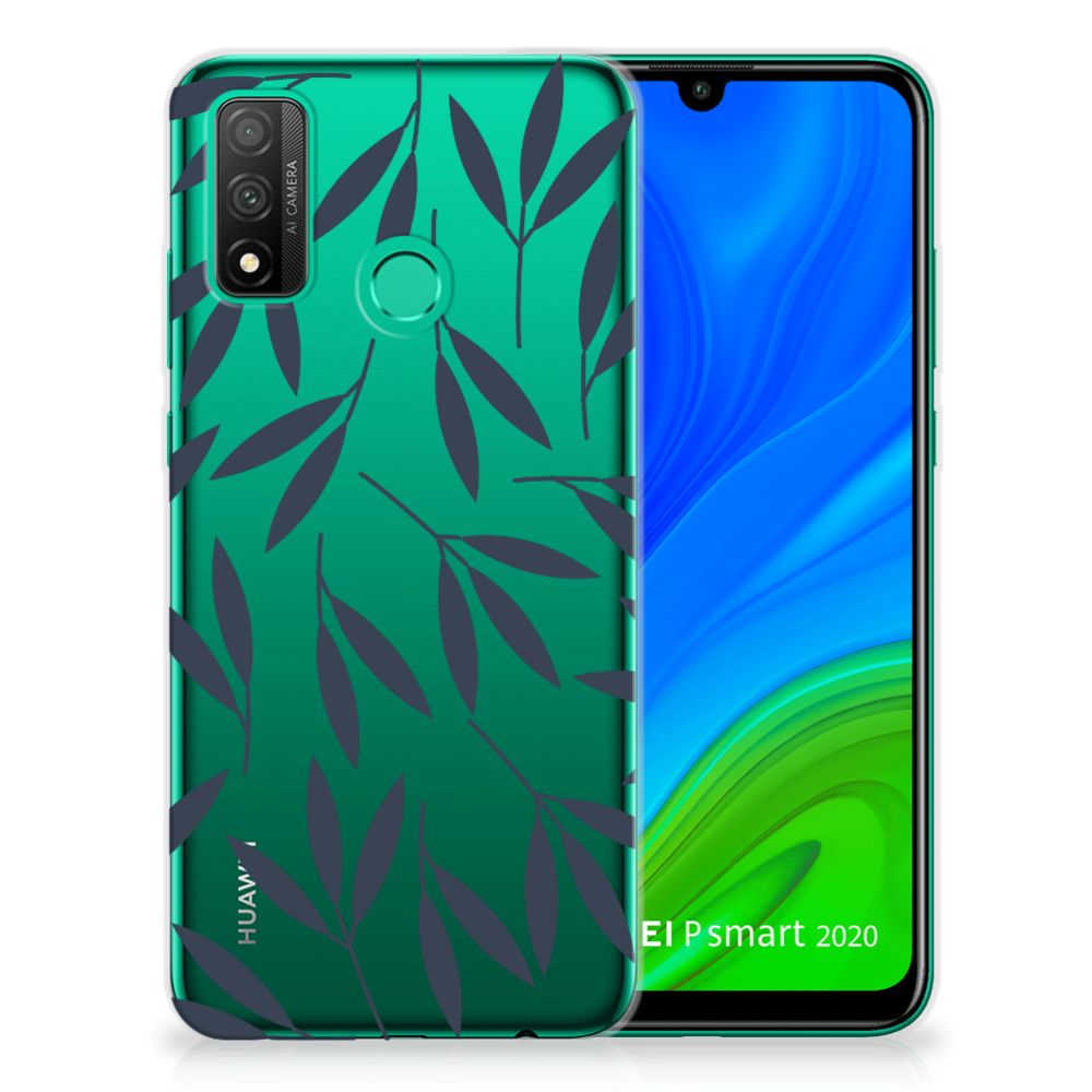 Huawei P Smart 2020 TPU Case Leaves Blue B2C Telecom