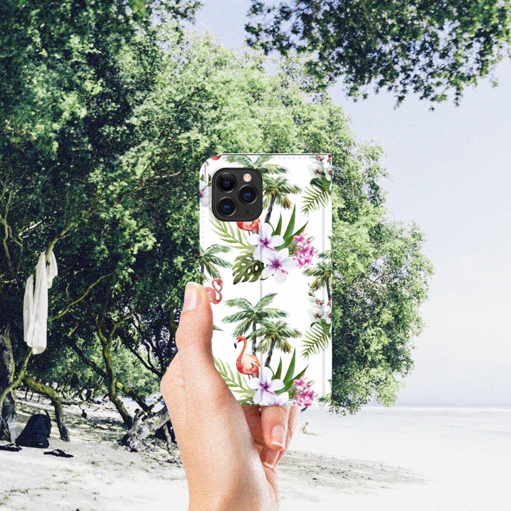 Apple iPhone 11 Pro Hoesje maken Flamingo Palms