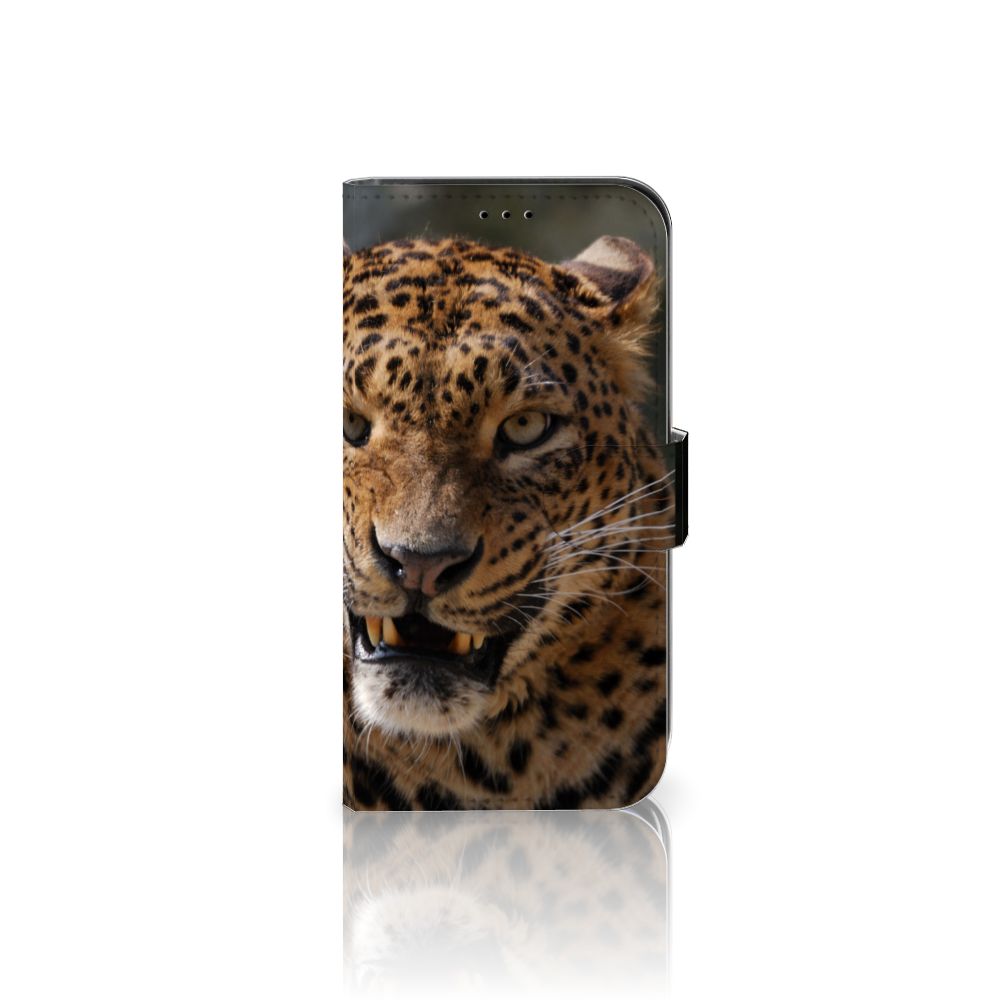 Apple iPhone 13 Telefoonhoesje met Pasjes Luipaard
