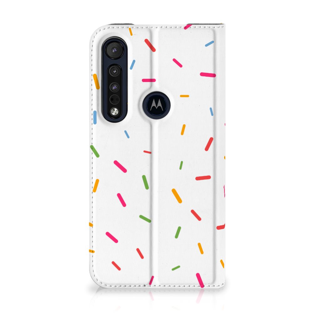 Motorola G8 Plus Flip Style Cover Donut Roze - B2C Telecom