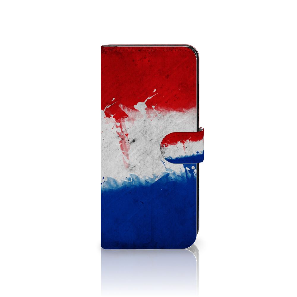 OPPO Reno8 Bookstyle Case Nederland met artistiek ontwerp van de Nederlandse vlag