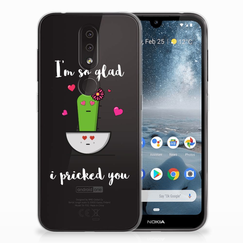 Nokia 4.2 Telefoonhoesje met Naam Cactus Glad