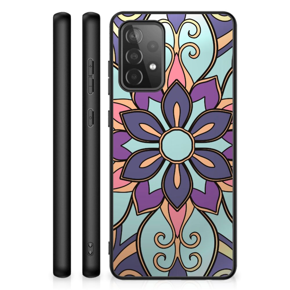 Samsung Galaxy A72 (5G/4G) Bloemen Hoesje Purple Flower