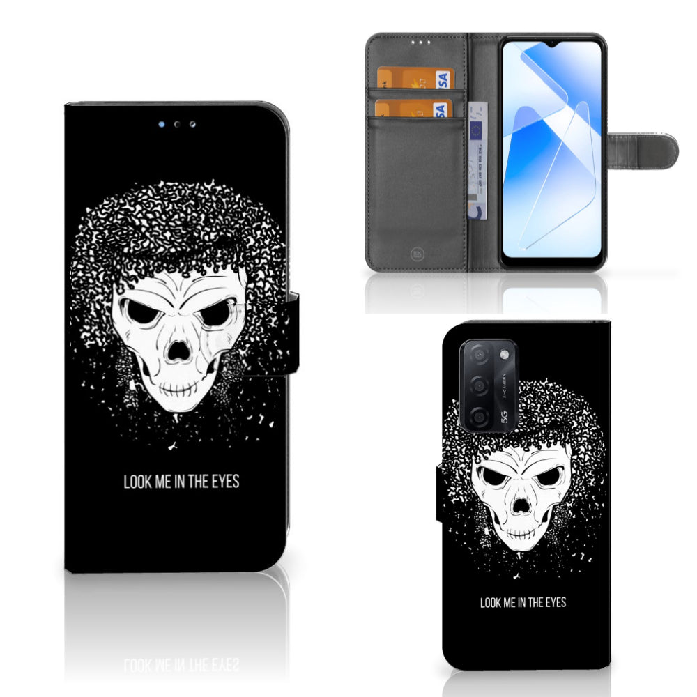 Telefoonhoesje met Naam OPPO A16/A16s/A54s Skull Hair