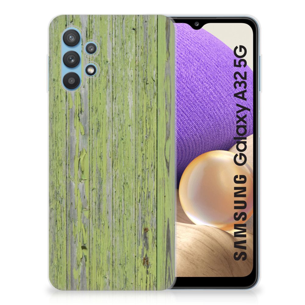 Samsung Galaxy A32 5G Bumper Hoesje Green Wood B2C Telecom