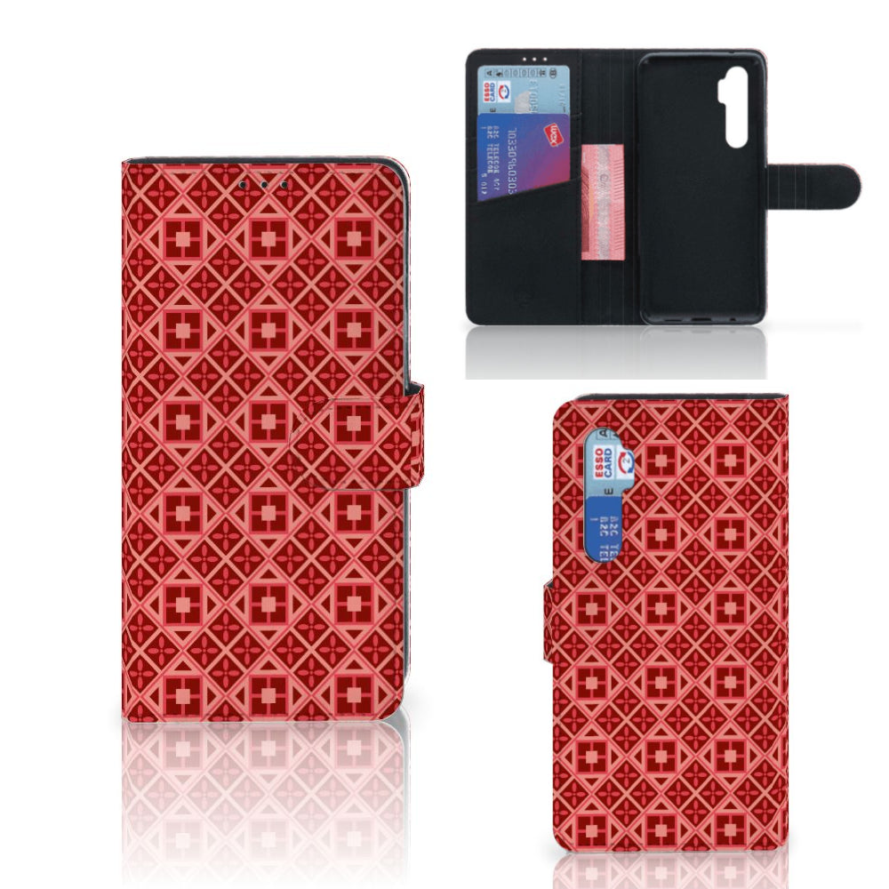 Xiaomi Mi Note 10 Lite Telefoon Hoesje Batik Rood