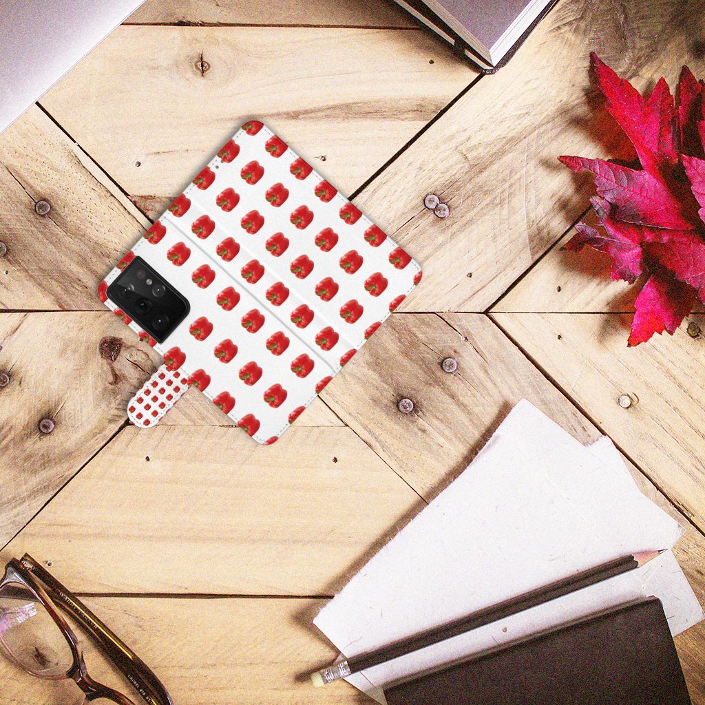 Samsung Galaxy S21 Ultra Book Cover Paprika Red