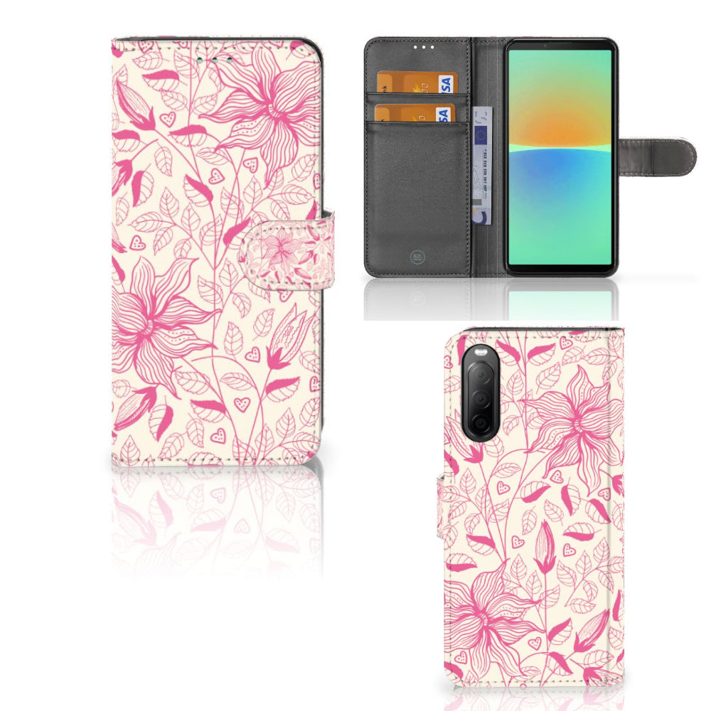 Sony Xperia 10 IV Hoesje Pink Flowers