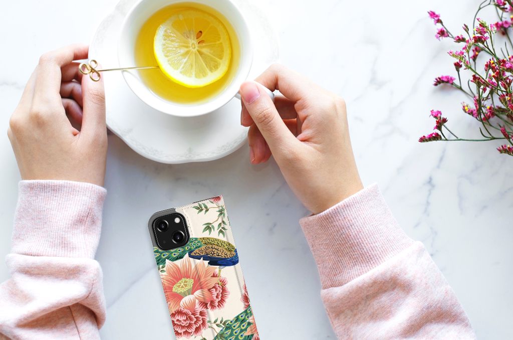 Hoesje maken voor iPhone 13 Mini Pink Peacock - B2C Telecom