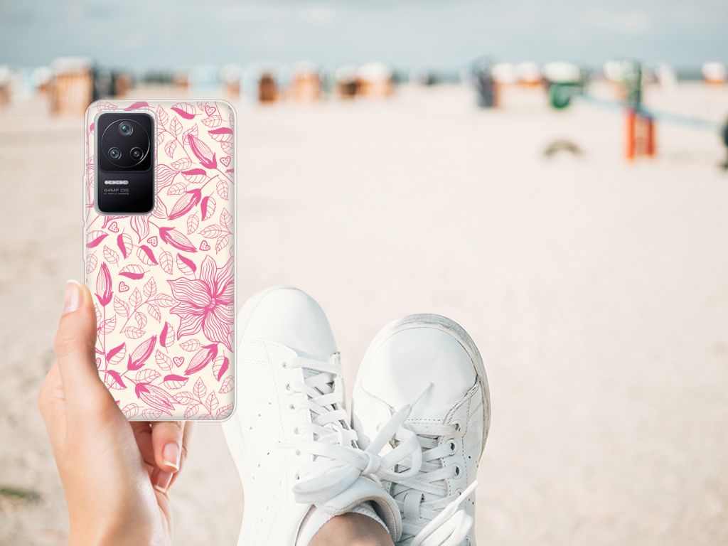 Xiaomi Poco F4 TPU Case Pink Flowers