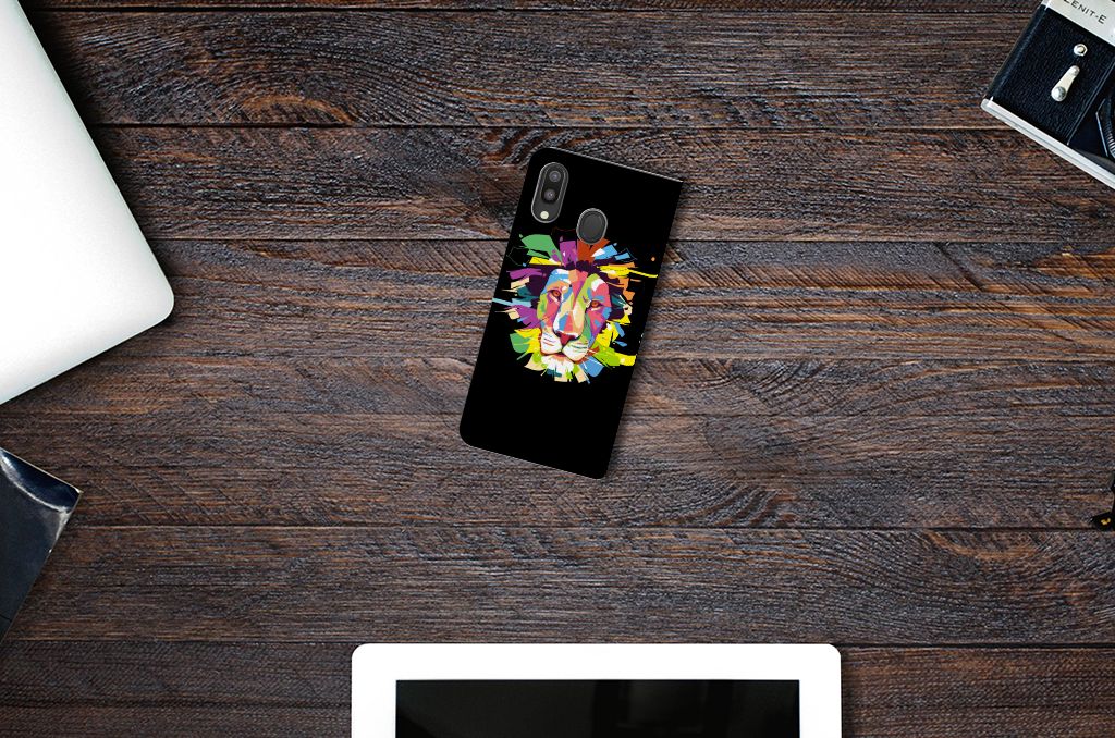 Samsung Galaxy M20 Magnet Case Lion Color