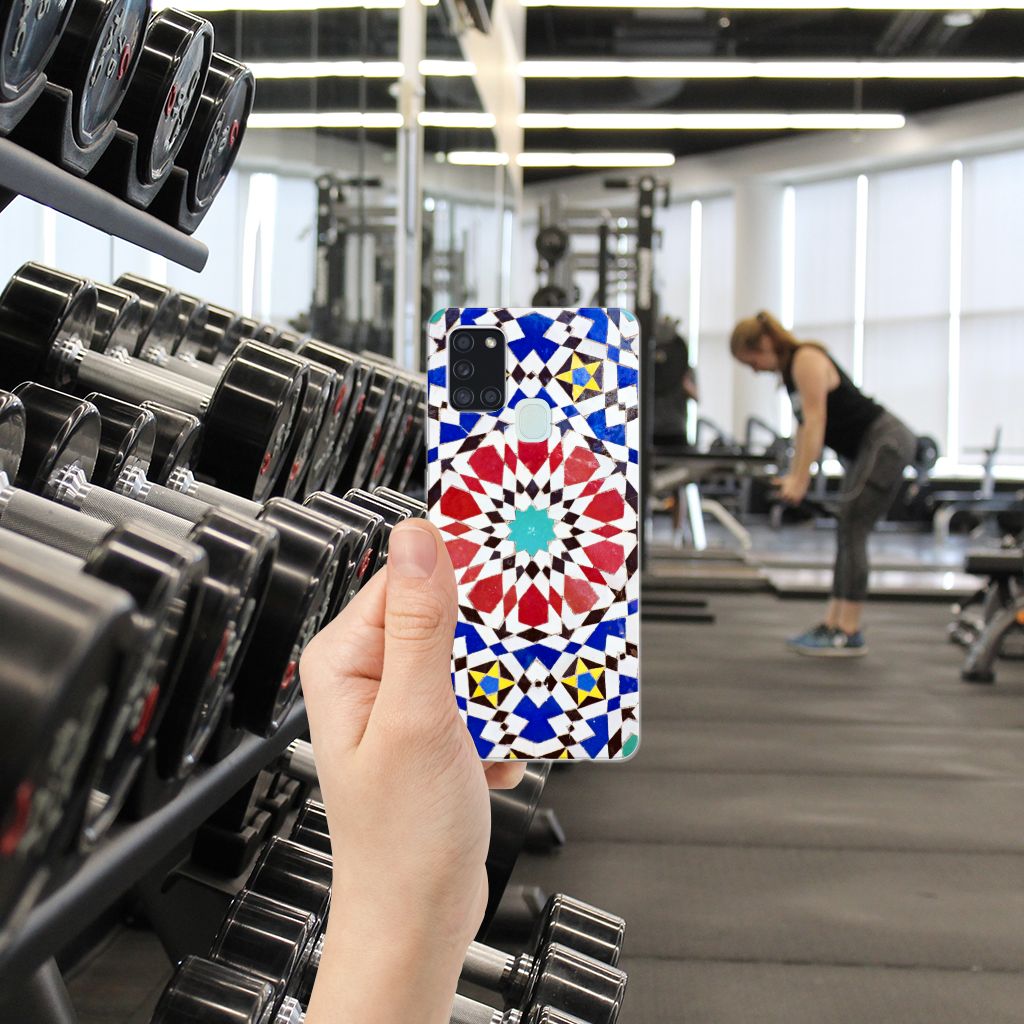 Samsung Galaxy A21s TPU Siliconen Hoesje Mozaïek B2C Telecom