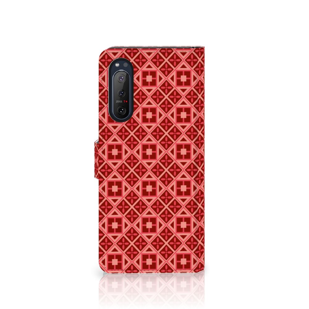 Sony Xperia 5II Telefoon Hoesje Batik Rood