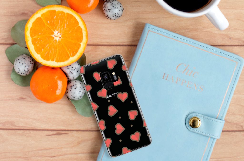 Samsung Galaxy S9 TPU bumper Hearts