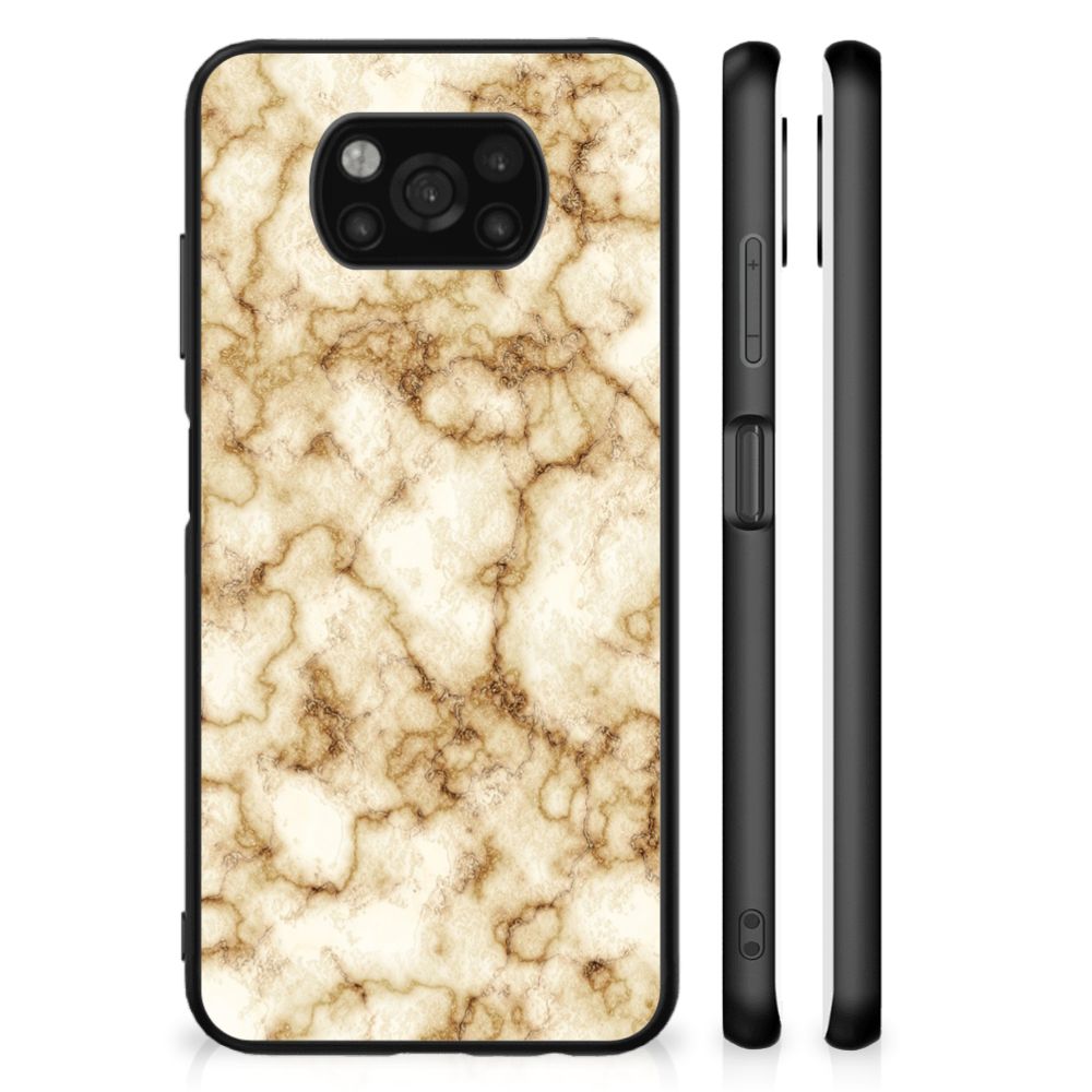 Xiaomi Poco X3 | X3 Pro Marmeren Print Telefoonhoesje Marmer Goud B2C Telecom
