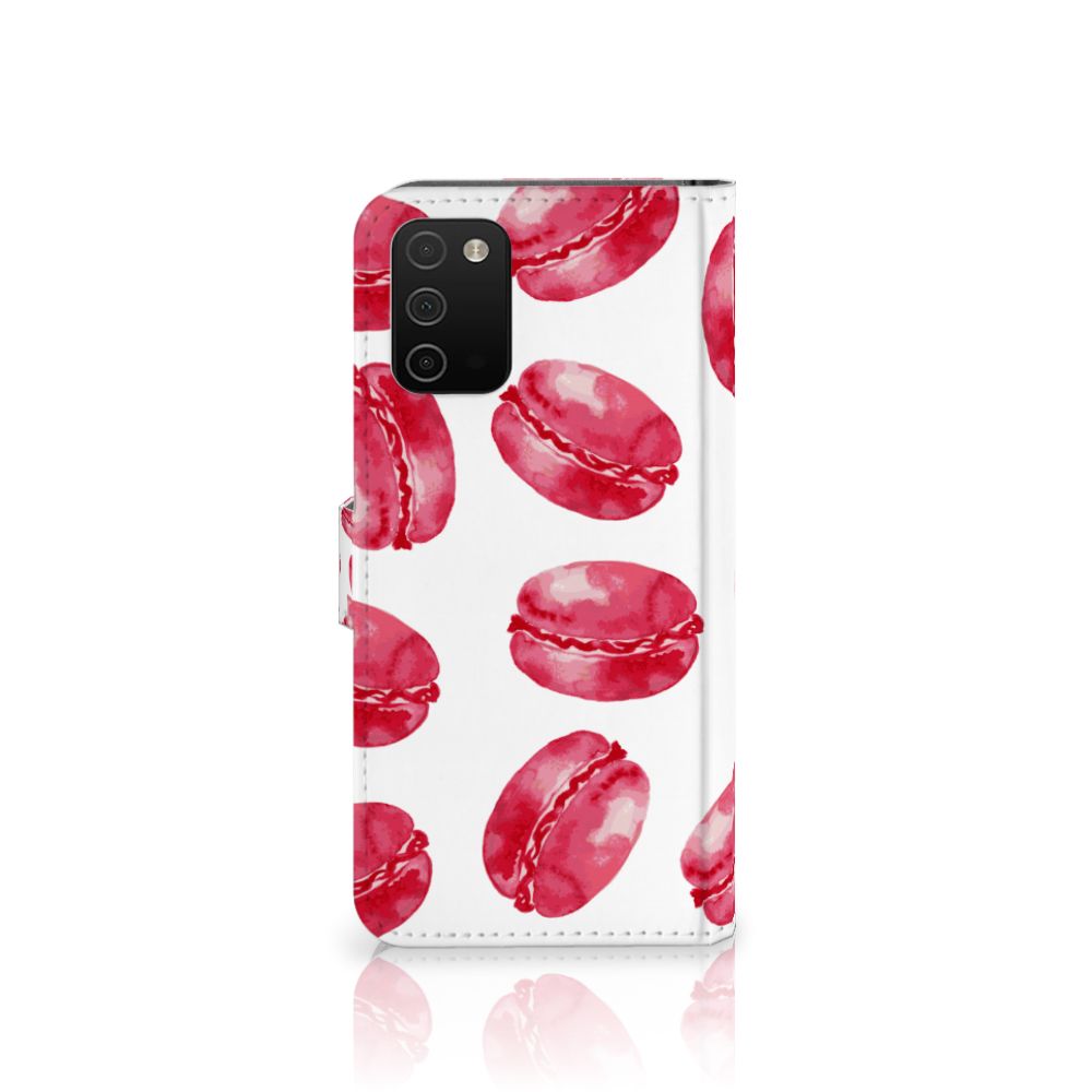 Samsung Galaxy A03s Book Cover Pink Macarons