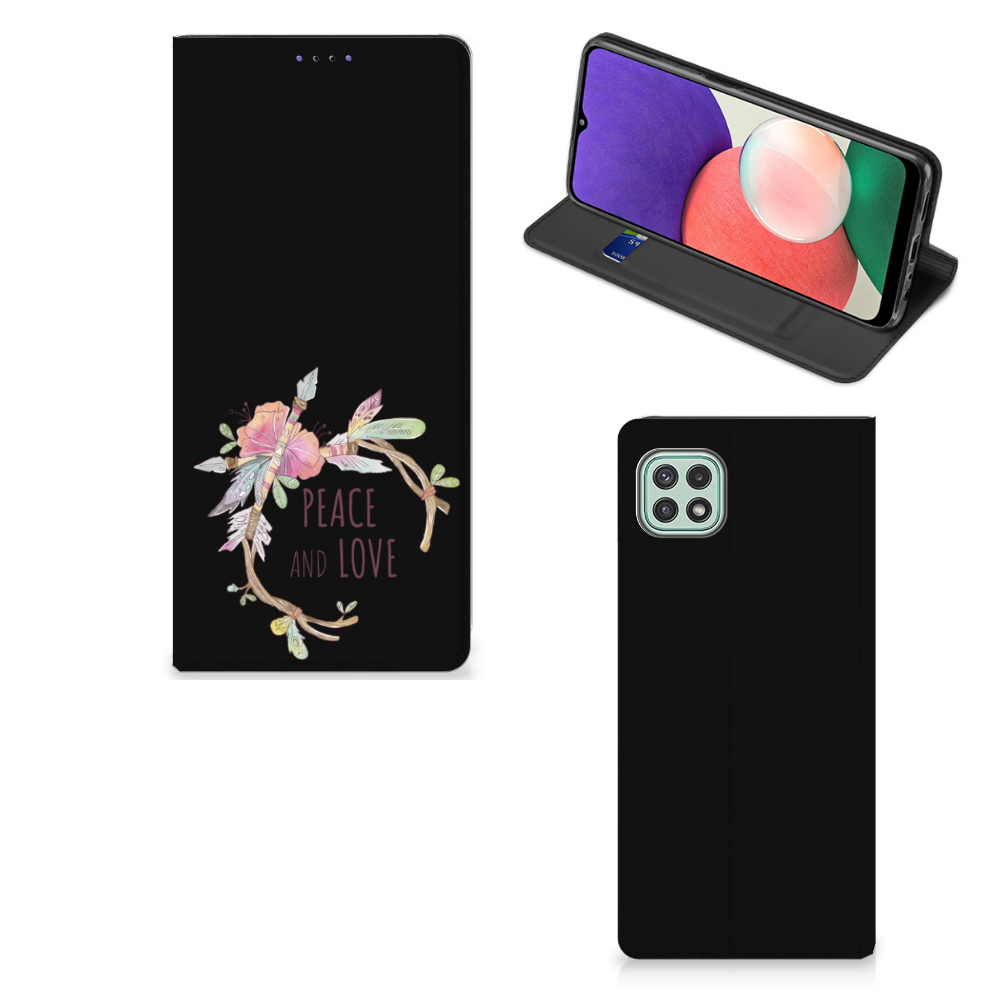 Samsung Galaxy A22 5G Magnet Case Boho Text - B2C Telecom