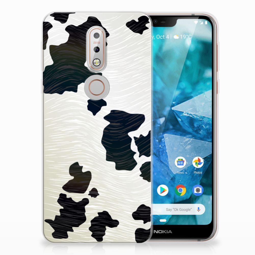 Nokia 7.1 TPU Hoesje Koeienvlekken