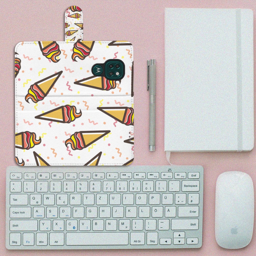 Motorola Moto G9 Play | E7 Plus Book Cover Icecream