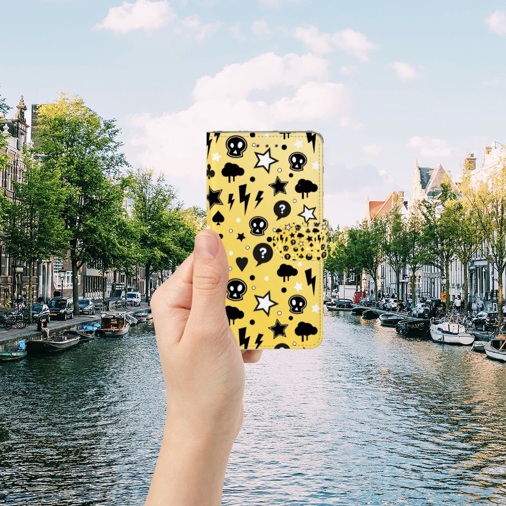 Telefoonhoesje met Naam Samsung Galaxy J7 2016 Punk Geel