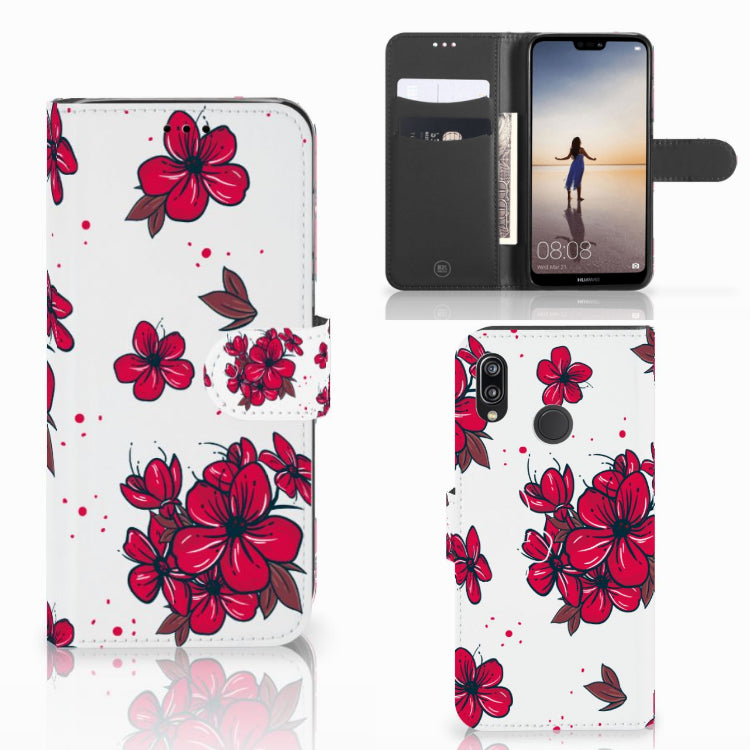 Huawei P20 Lite Hoesje Blossom Red