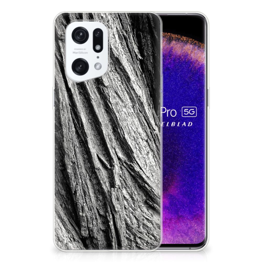 Bumper Hoesje OPPO Find X5 Pro Boomschors Grijs