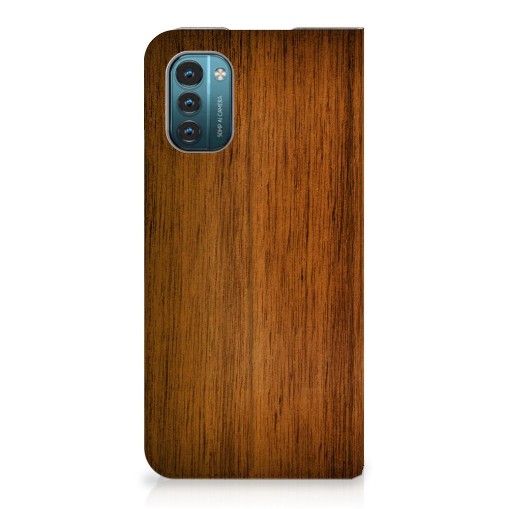 Nokia G11 | G21 Book Wallet Case Donker Hout - B2C Telecom