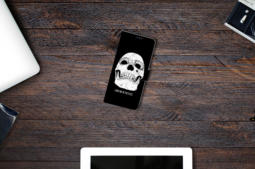 Telefoonhoesje met Naam Motorola Moto G9 Plus Skull Eyes