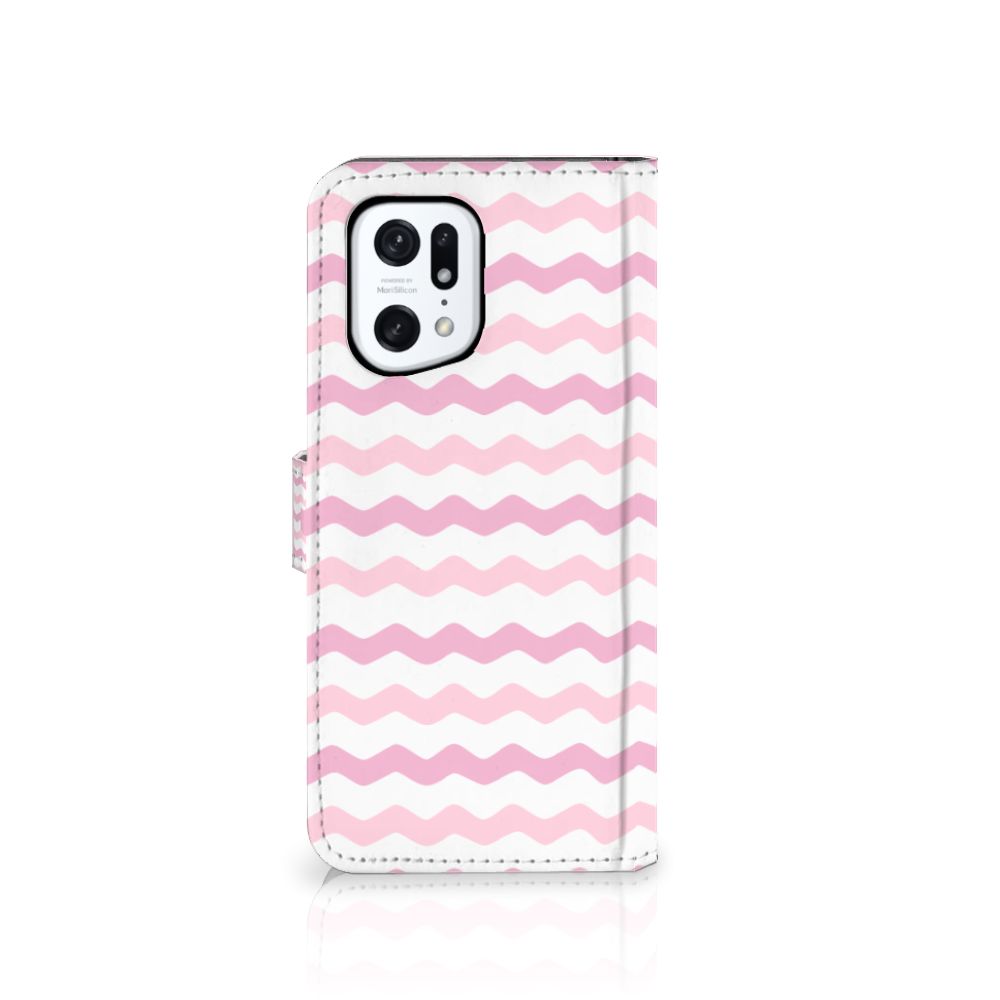 OPPO Find X5 Pro Telefoon Hoesje Waves Roze