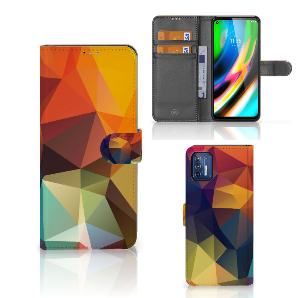 Motorola Moto G9 Plus Book Case Polygon Color