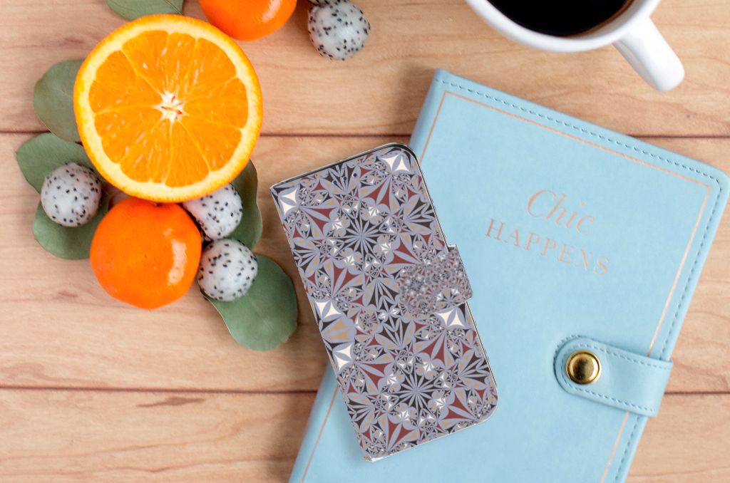 Samsung Galaxy S10e Bookcase Flower Tiles