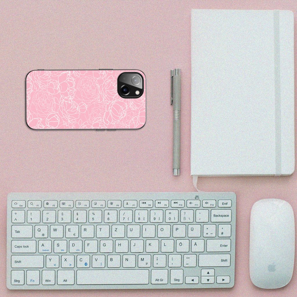 Apple iPhone 13 Bloemen Hoesje White Flowers B2C Telecom