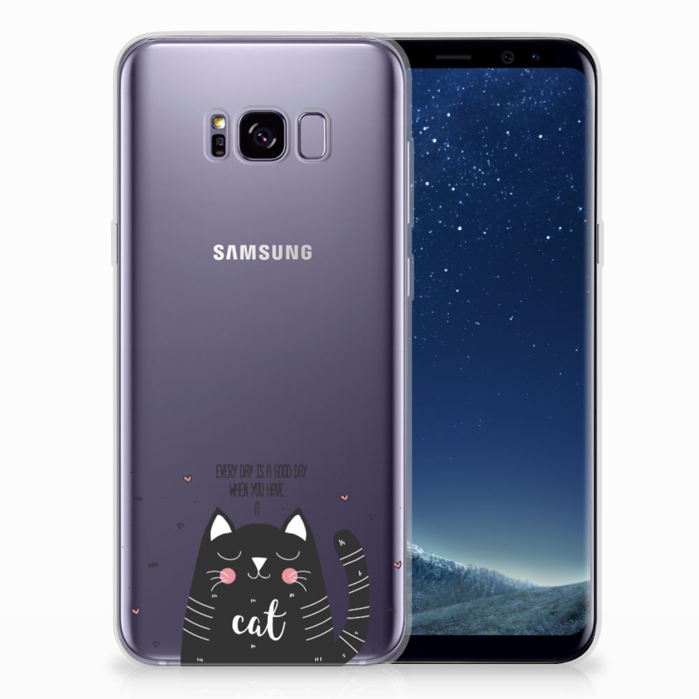 Samsung Galaxy S8 Plus Telefoonhoesje met Naam Cat Good Day