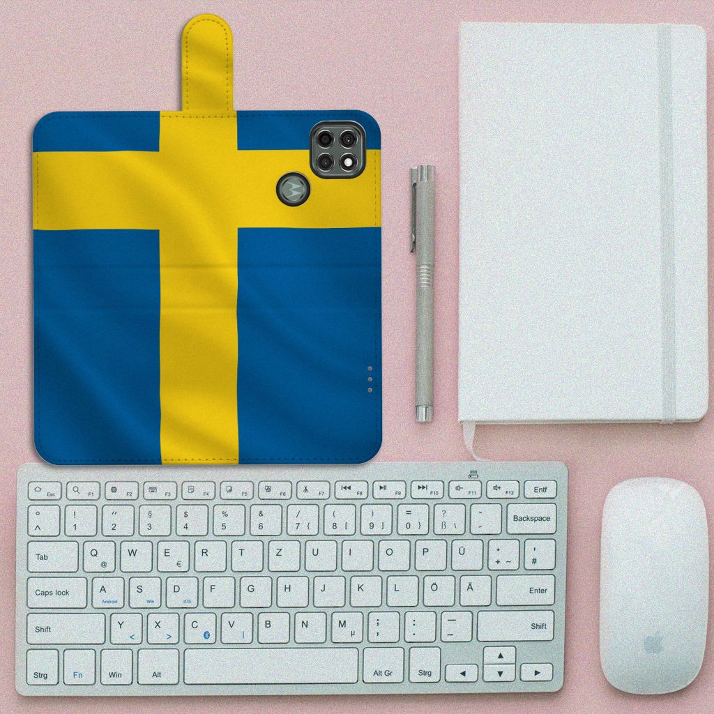 Motorola Moto G9 Power Bookstyle Case Zweden