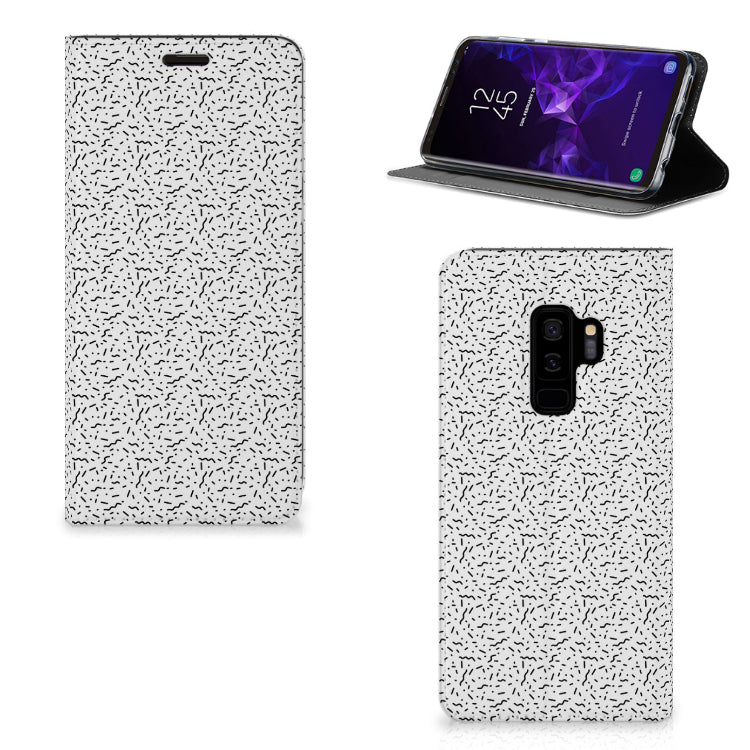 Samsung Galaxy S9 Plus Hoesje met Magneet Stripes Dots