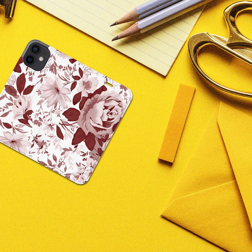Bookcase iPhone 12 Mini Watercolor Flowers - B2C Telecom