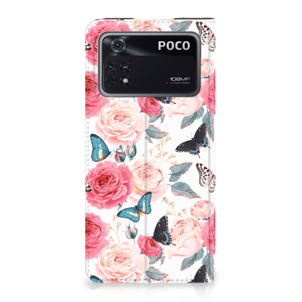 Poco X4 Pro 5G Smart Cover Butterfly Roses - B2C Telecom