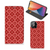 iPhone 12 Pro Max Hoesje met Magneet Batik Rood - B2C Telecom