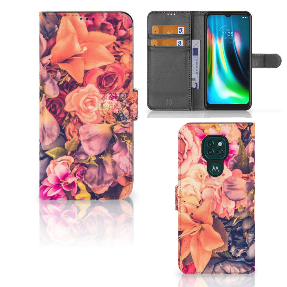 Motorola Moto G9 Play | E7 Plus Hoesje Bosje Bloemen