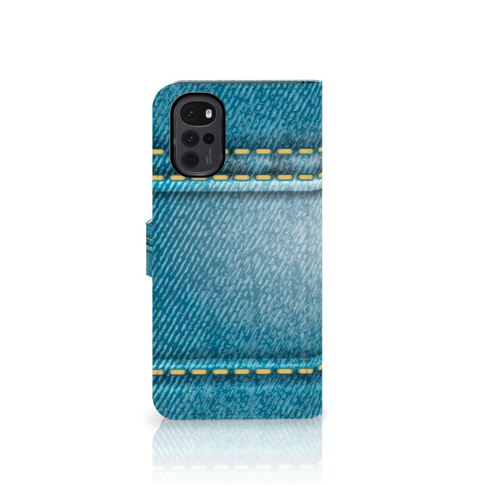 Motorola Moto G22 Wallet Case met Pasjes Jeans