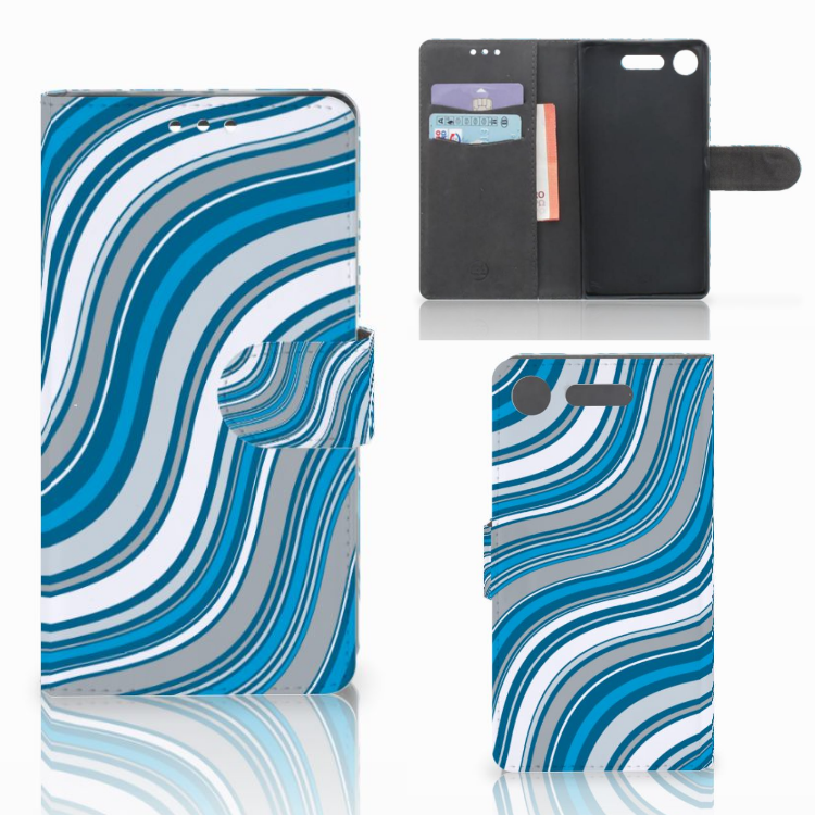 Sony Xperia XZ1 Telefoon Hoesje Waves Blue