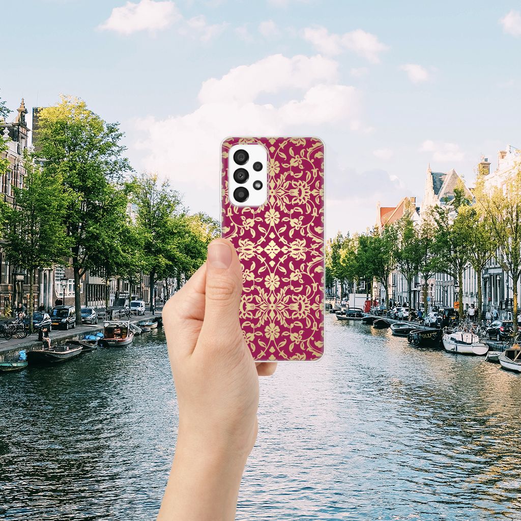 Siliconen Hoesje Samsung Galaxy A33 5G Barok Pink B2C Telecom